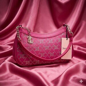 NWT Juicy Couture Medium Bling Hot Pink Purse